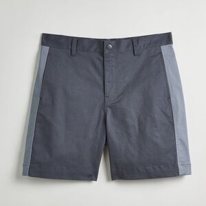 Urban Outfitters UO Mechanic Men's Dark Gray and Light Gray Side Stripe Shorts